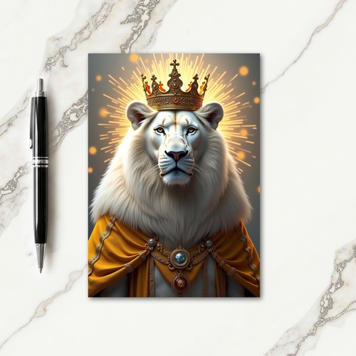 Regal Birthday Feline Portrait Card