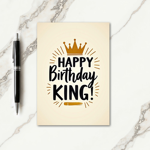 Regal Birthday Gold Crown Card