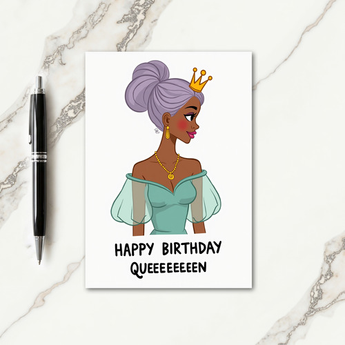 Regal Birthday Illustration Card