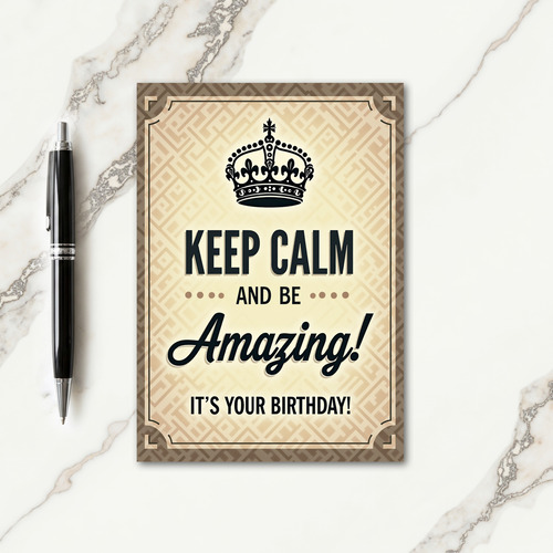 Regal Birthday Wishes Card