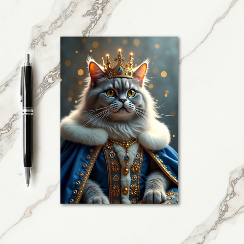 Regal Cat Birthday Card