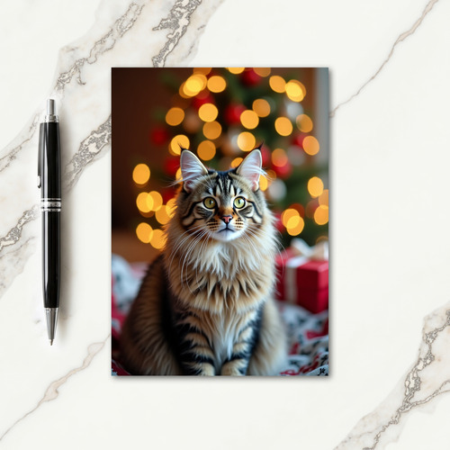 Regal Cat Christmas Card