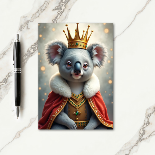 Regal Crowned Animal Birthday Card