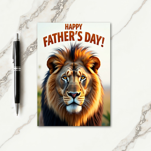 Regal Fathers Day Portrait Card