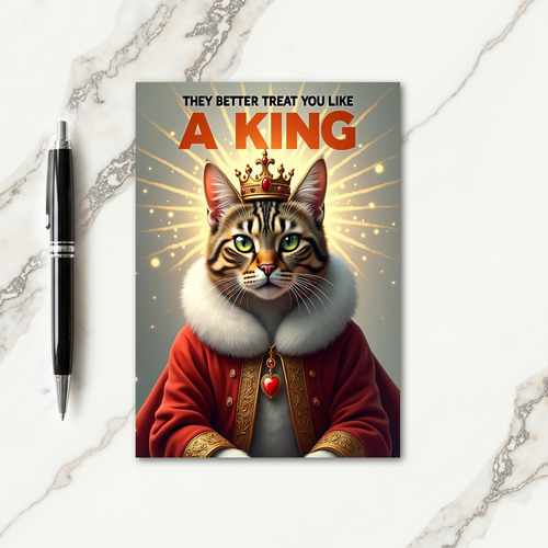 Regal Feline Birthday Card