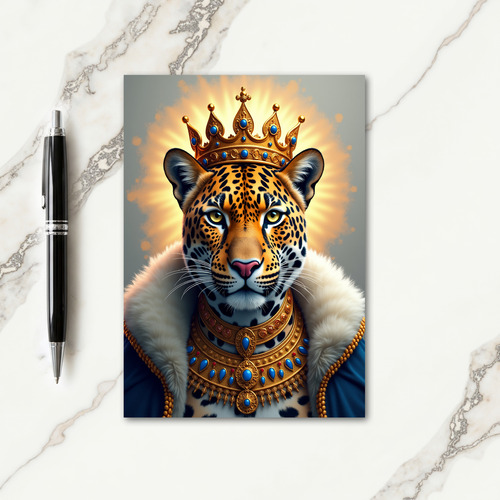Regal Feline Crown Birthday Card