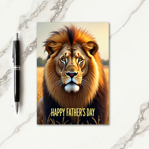 Regal Feline Fathers Day Card