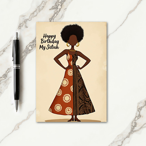 Regal Figure Birthday Card