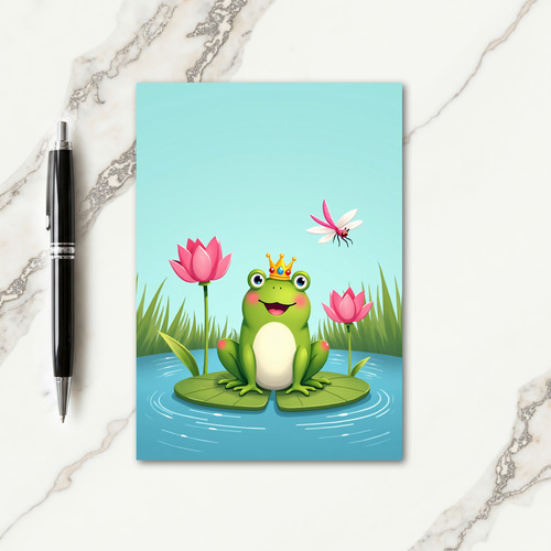 Regal Frog Fathers Day Art Card