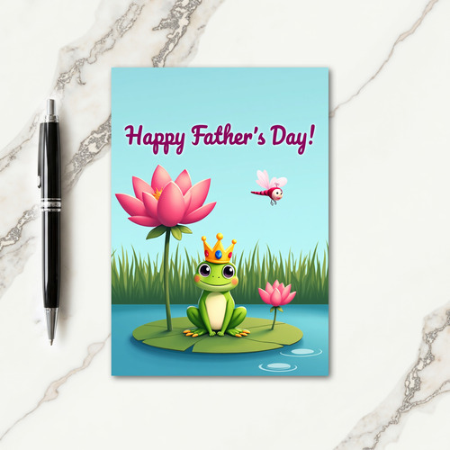 Regal Frog Sweet Fathers Day Card