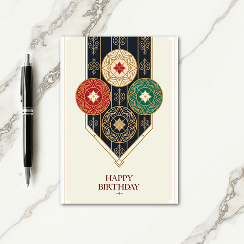 Regal Gold Filigree Birthday Card