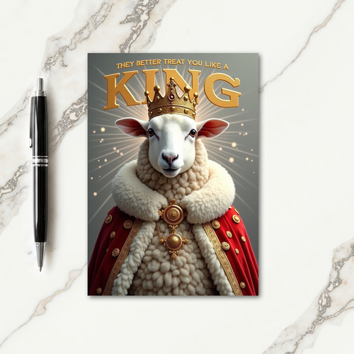 Regal Lamb Birthday Card