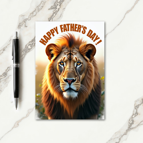 Regal Lion Fathers Day Card