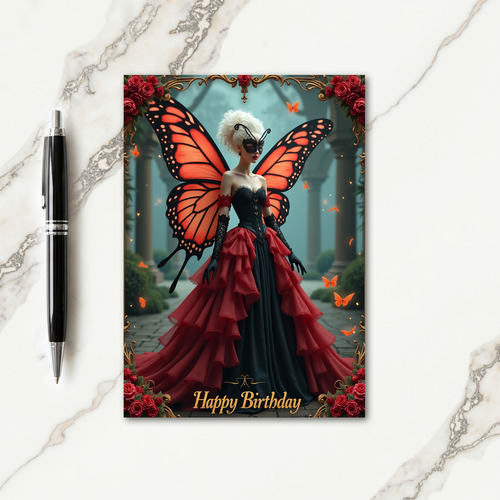 Regal Masquerade Birthday Card