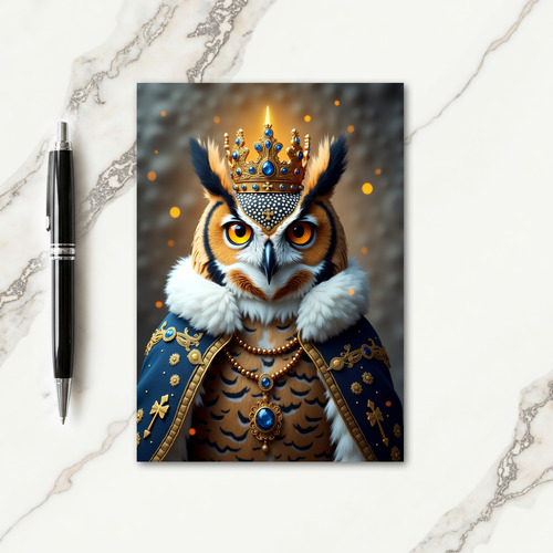 Regal Owl Birthday Card