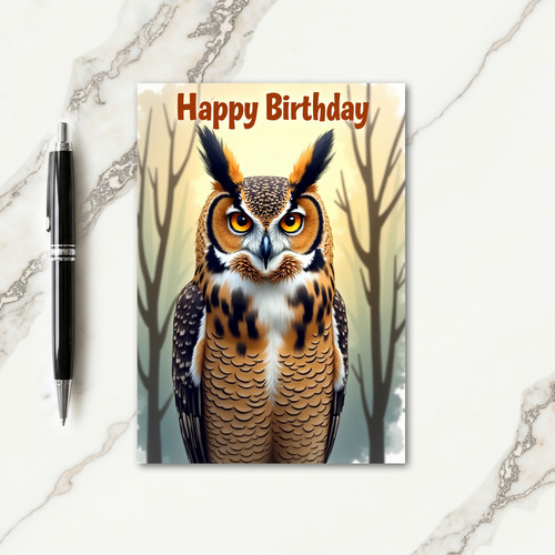Regal Owl Celebration Card