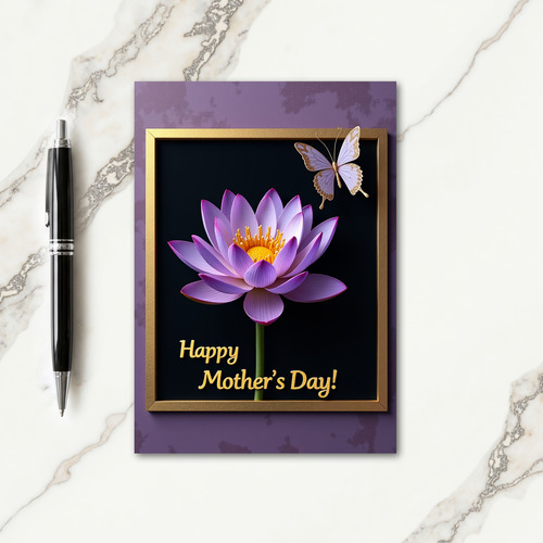 Regal Purple Bloom Mothers Day Card