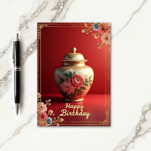 Regal Urn Birthday Card
