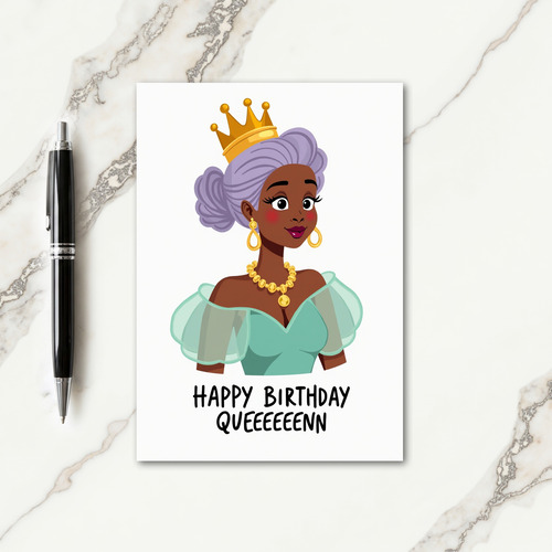 Regal Woman Birthday Card