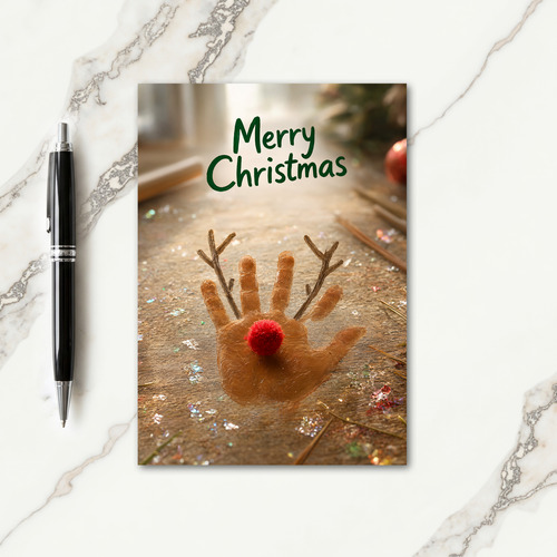 Reindeer Handprint Card