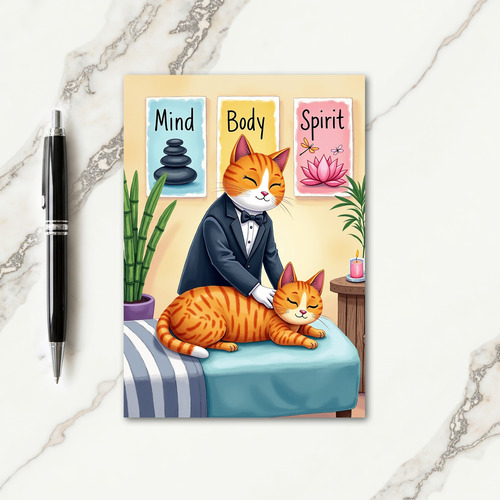 Relax Feline Birthday Card