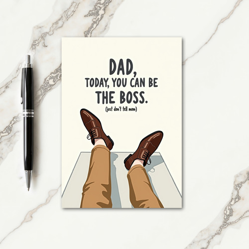 Relaxed Fathers Day Boss Card