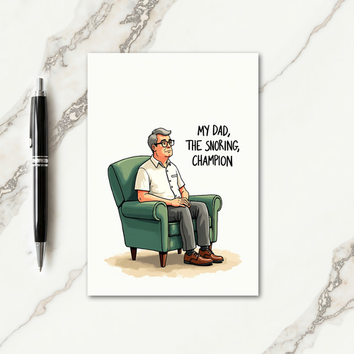 Relaxed Fathers Day Portrait Card