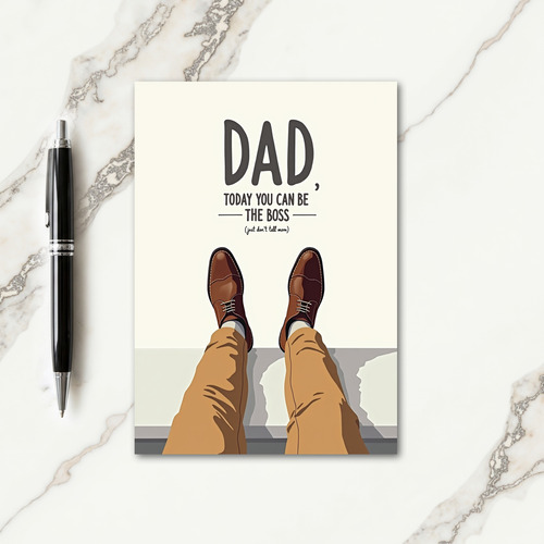 Relaxed Fathers Day Shoes Card
