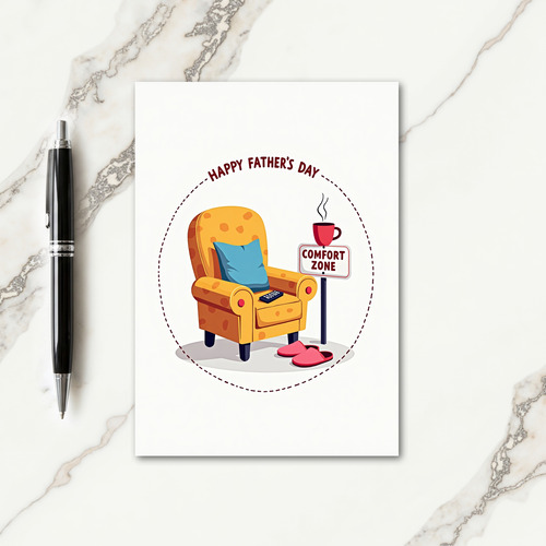 Relaxing Armchair Fathers Day Card