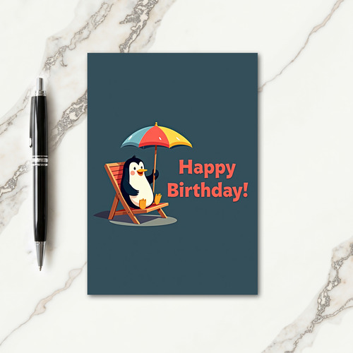 Relaxing Bird Birthday Card