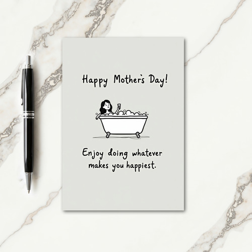 Relaxing Bubble Bath Celebration Card