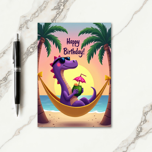 Relaxing Creature Birthday Card