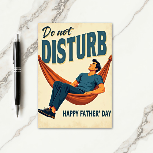 Relaxing Fathers Day Art Card