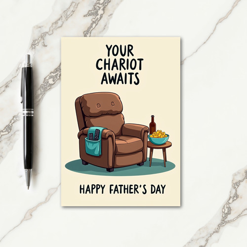 Relaxing Fathers Day Chair Card
