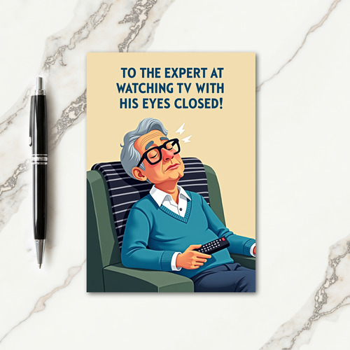 Relaxing Fathers Day Drawing Card