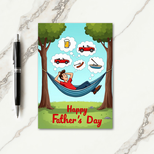 Relaxing Fathers Day Dream Card