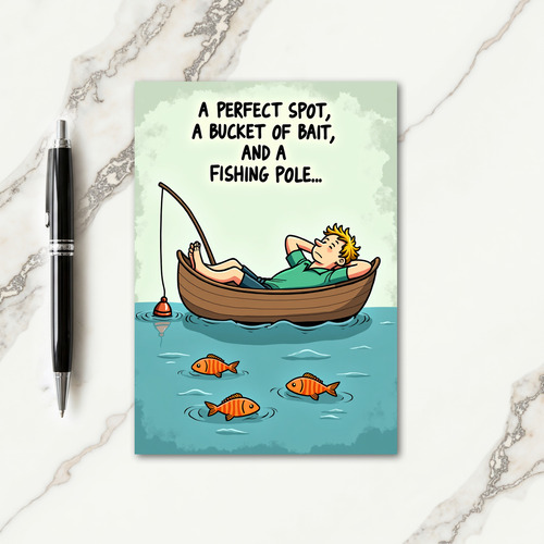 Relaxing Fathers Day Fishing Card