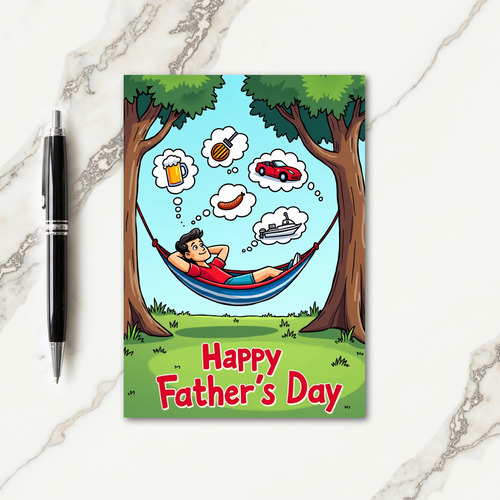 Relaxing Fathers Day Hammock Card