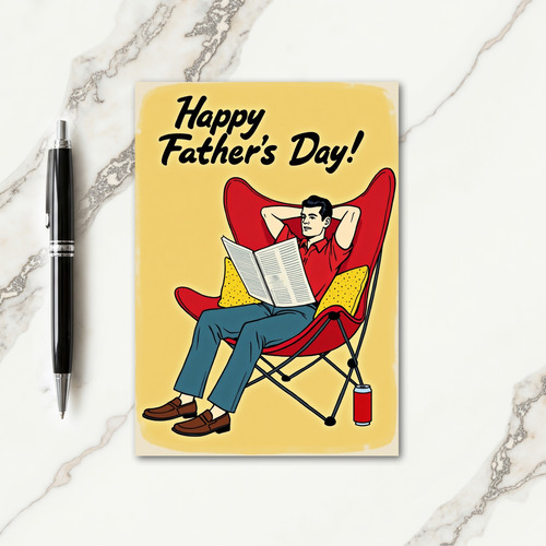 Relaxing Fathers Day Lounge Card