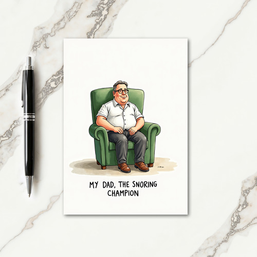Relaxing Fathers Day Portrait Card