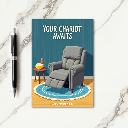 Relaxing Fathers Day Recliner Card