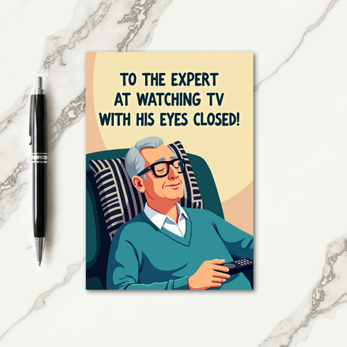 Relaxing Fathers Day Scene Card