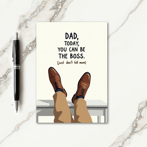 Relaxing Fathers Day Shoes Card