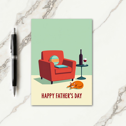 Relaxing Fathers Day Time Card
