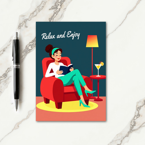 Relaxing Mother Illustration Card