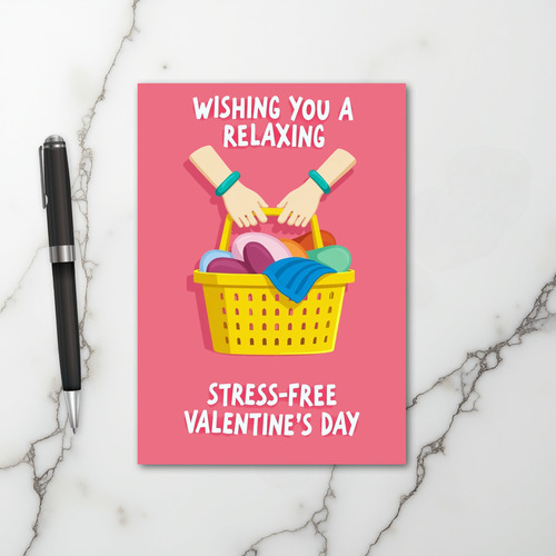 Relaxing Stress Free Valentines Day Card