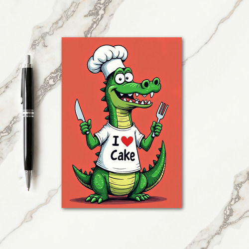 Reptile Chef Birthday Card