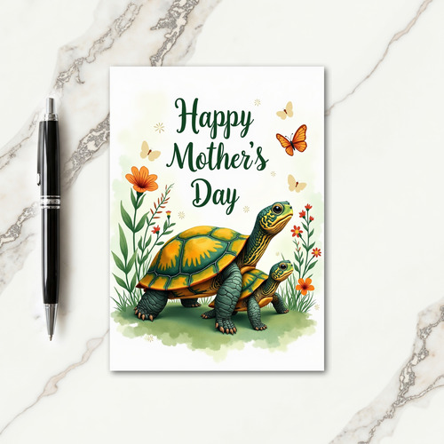 Reptile Family Mothers Day Card