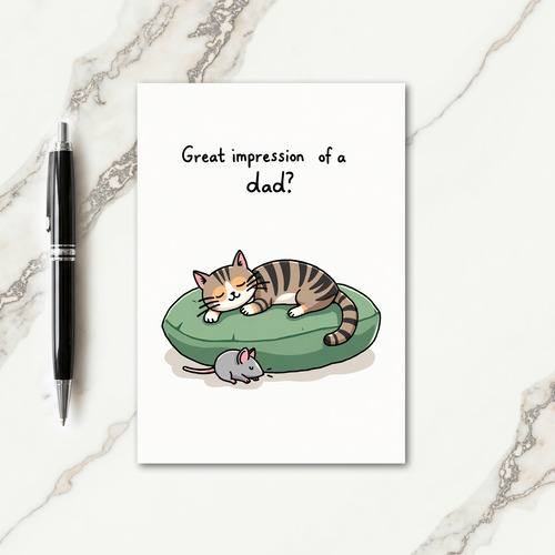 Restful Fathers Day Cat Nap Card