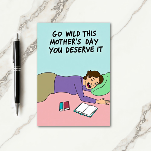 Restful Mothers Day Illustration Card